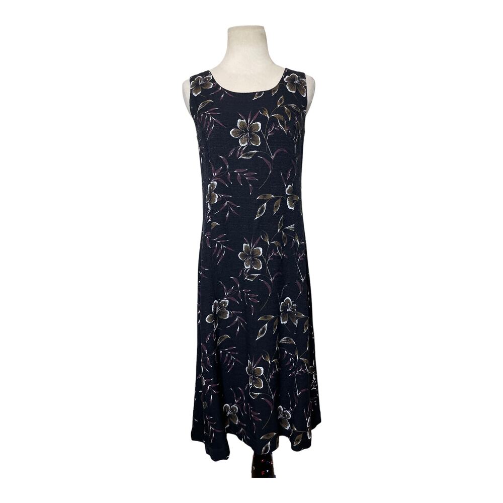 David Alan Designs floral sleeveless midi dress size M